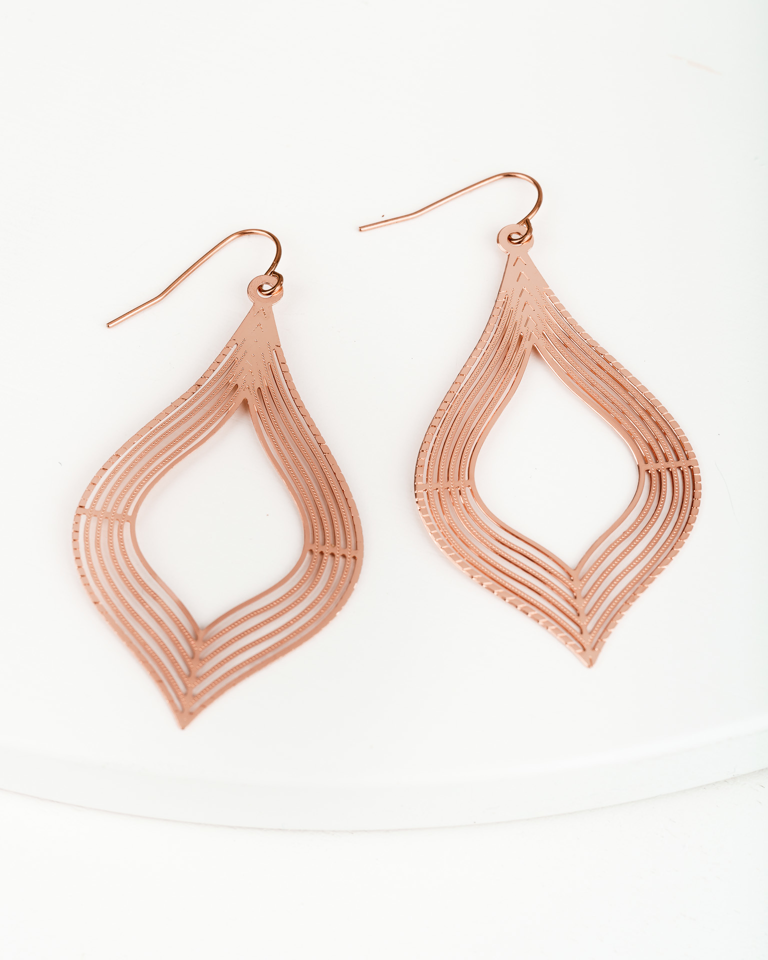 Shaman Fossilised Stone Follow the Eastern Wind Silk and Copper Earrings Coral Fossil