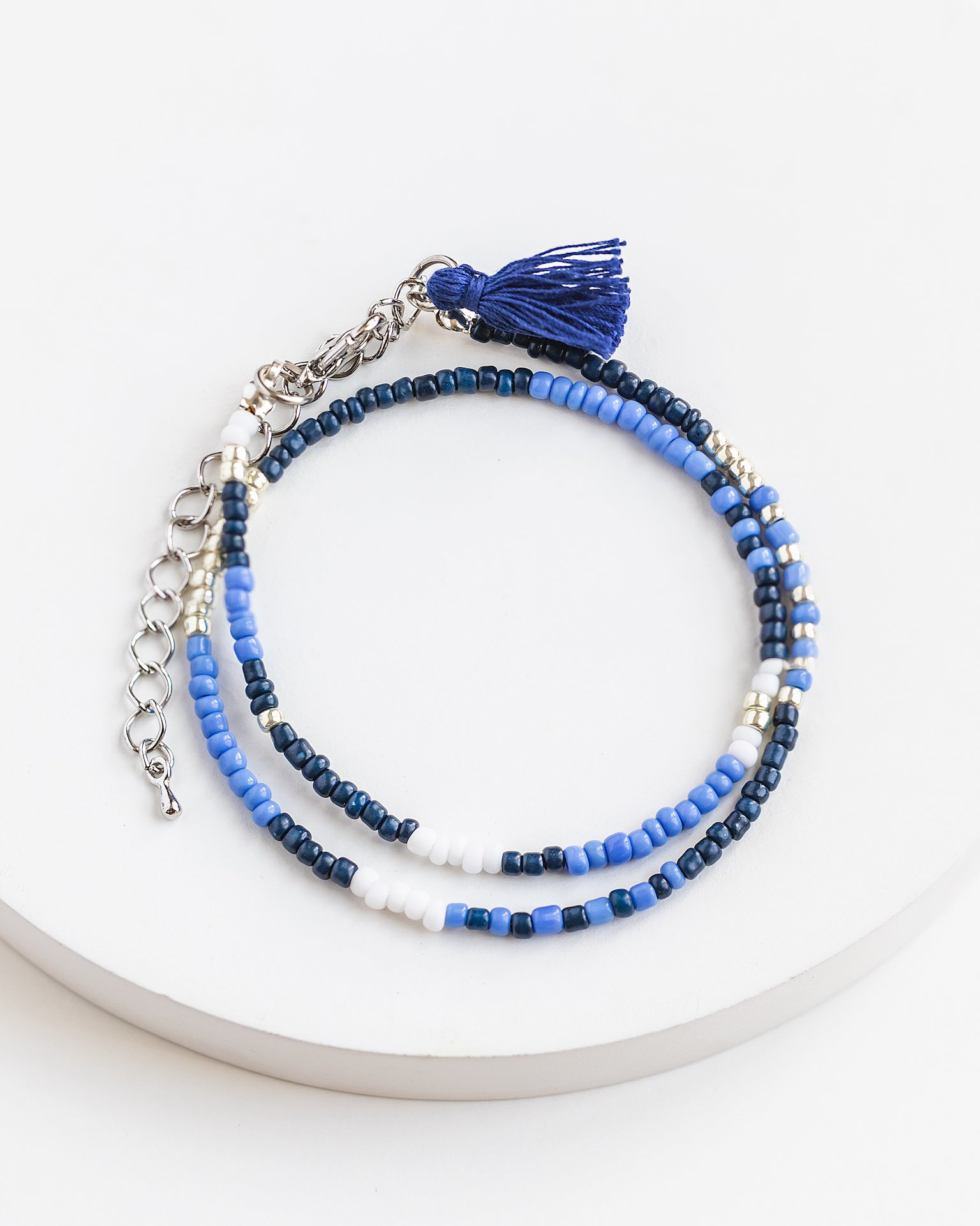 Feeling BOLD in Blue and Brown...Big Choose from 2 sizes! Beautiful Bold OOAK Natural Sodalite Woven Boho Bracelets
